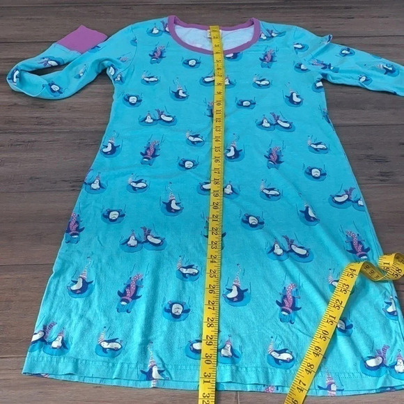nite nite Munki munki women’s night gown medium shirt PJ penguin long sleeve - Picture 5 of 10